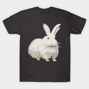 Fluffy Dwarf Angora Rabbit as a Vintage Pet Furry and Cute Bunny Animal T-Shirt